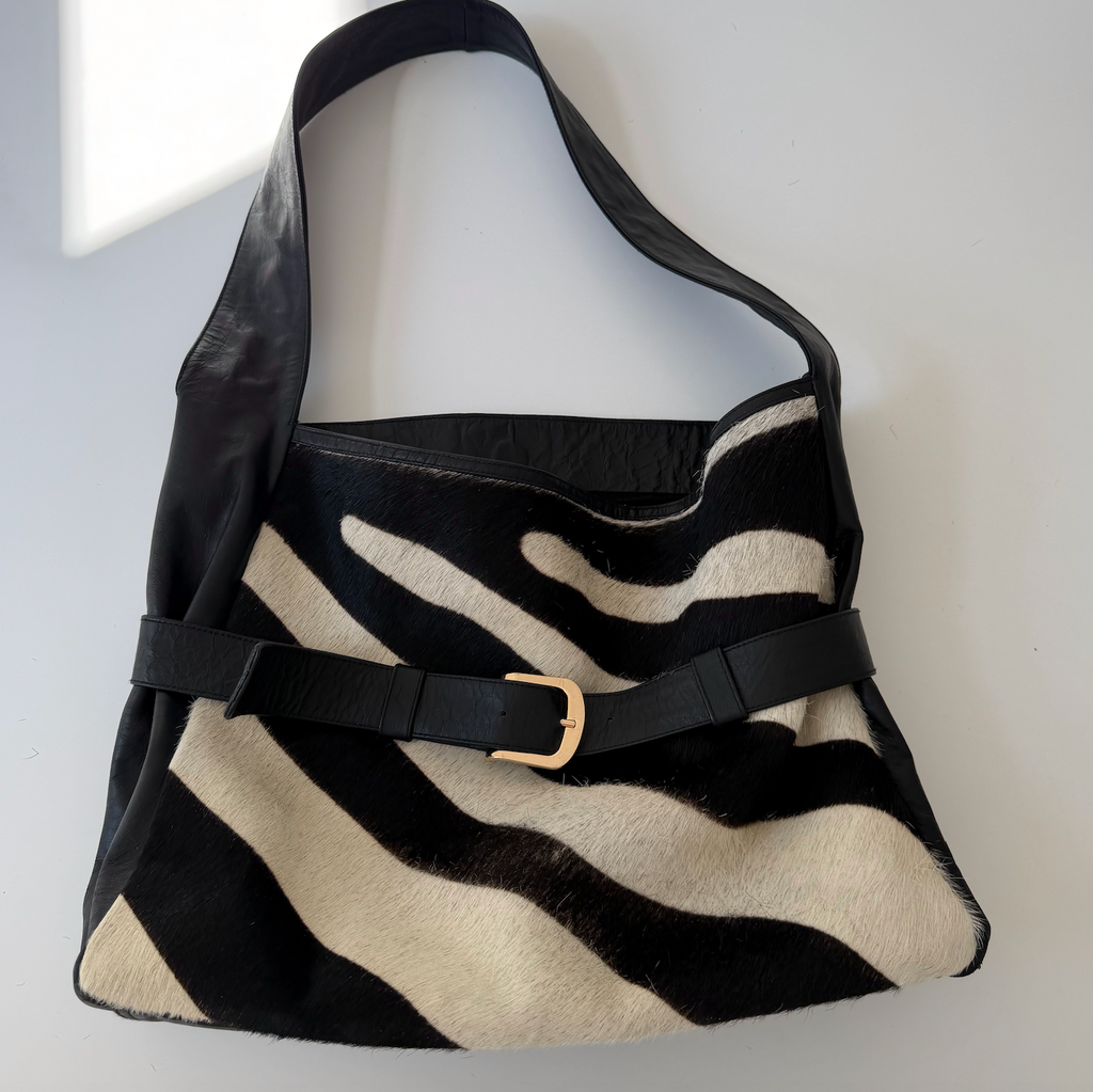 Zebra Belt Shoulder Bag