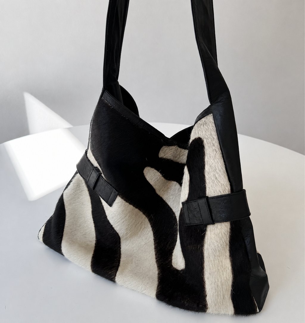 Zebra Belt Shoulder Bag