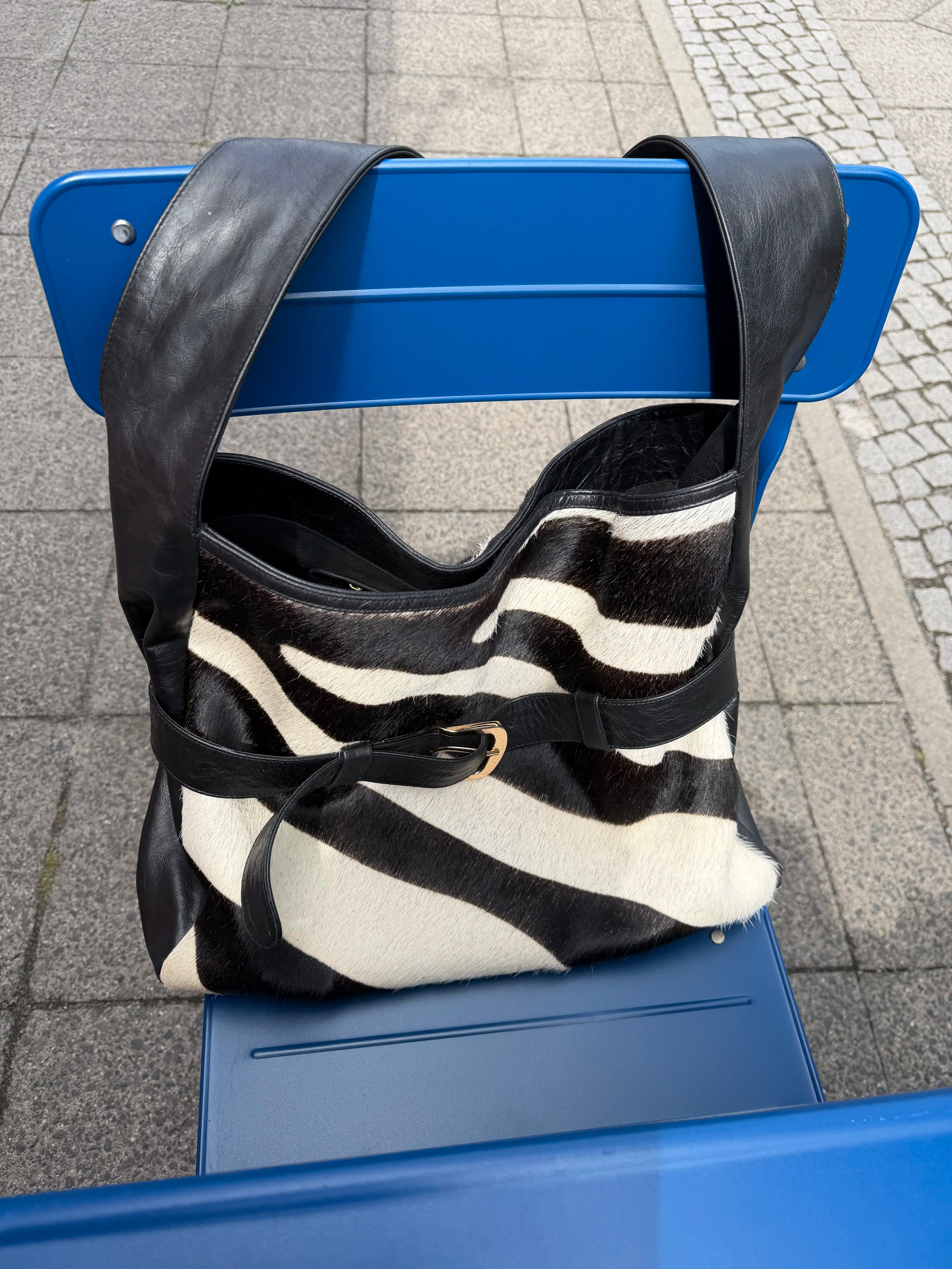 Zebra Belt Shoulder Bag